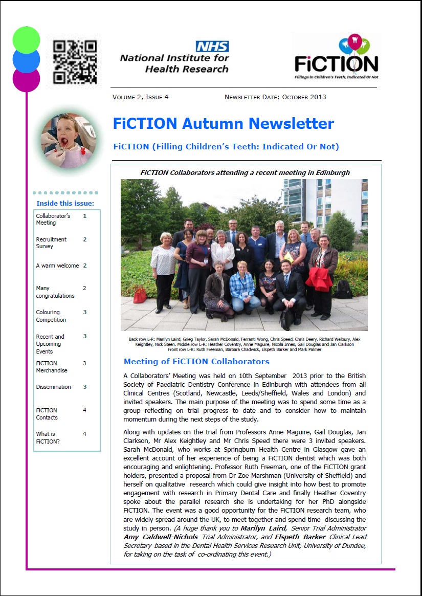 FiCTION Newsletter October 2013 Volume 2, Issue 4